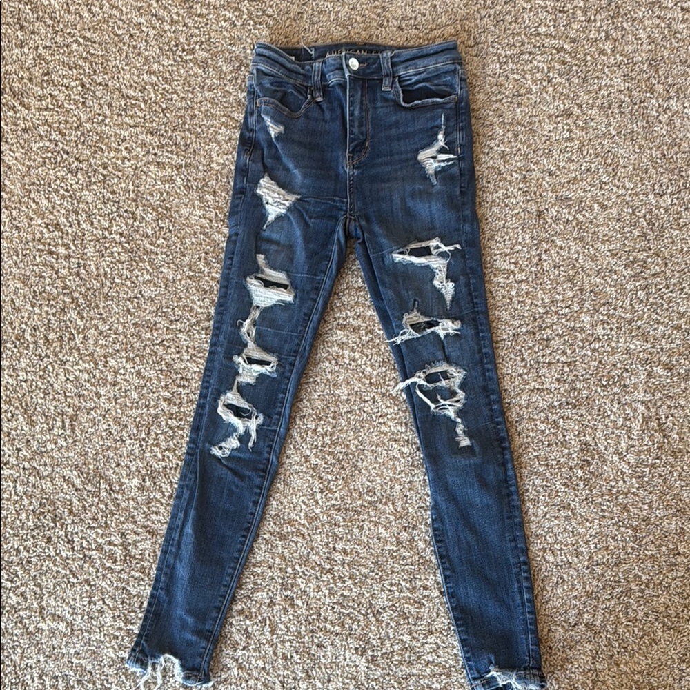 American Eagle Next Level Stretch Distressed Jeans size 0